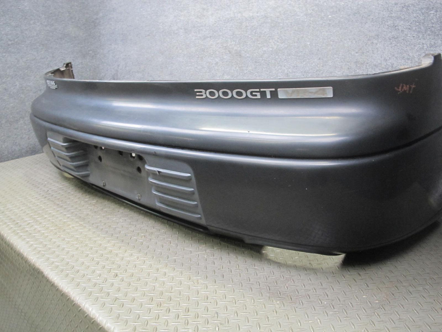 91-93 Mitsubishi 3000GT VR4 Turbo Rear Bumper Cover Sable Black OEM