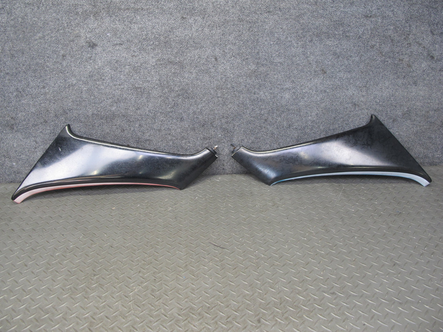 91-98 Mitsubishi 3000GT Set of 2 Center B Pillar Trim Molding Cover Black OEM