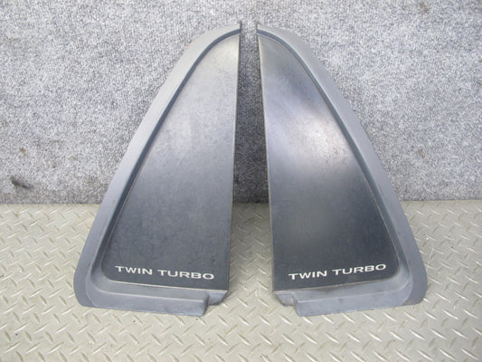 91-98 Mitsubishi 3000GT VR4 Coupe Set of 2 Rear Quarter Window Trim Molding OEM