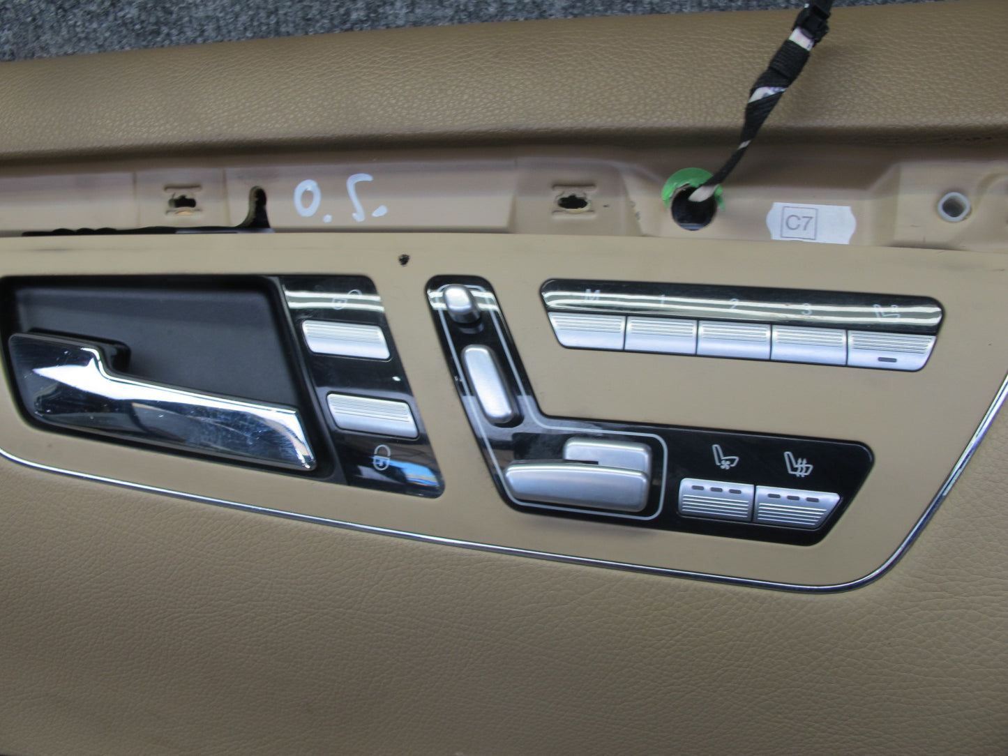 07-09 Mercedes W221 S-class Front Door Interior Trim Cover Panel Set Brown OEM