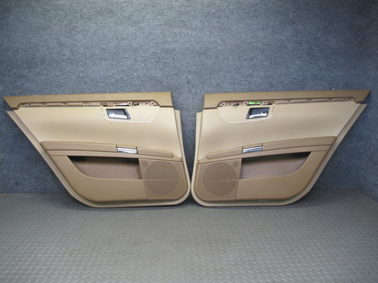07-09 Mercedes W221 S-class Rear Door Interior Trim Cover Panel Set Brown OEM