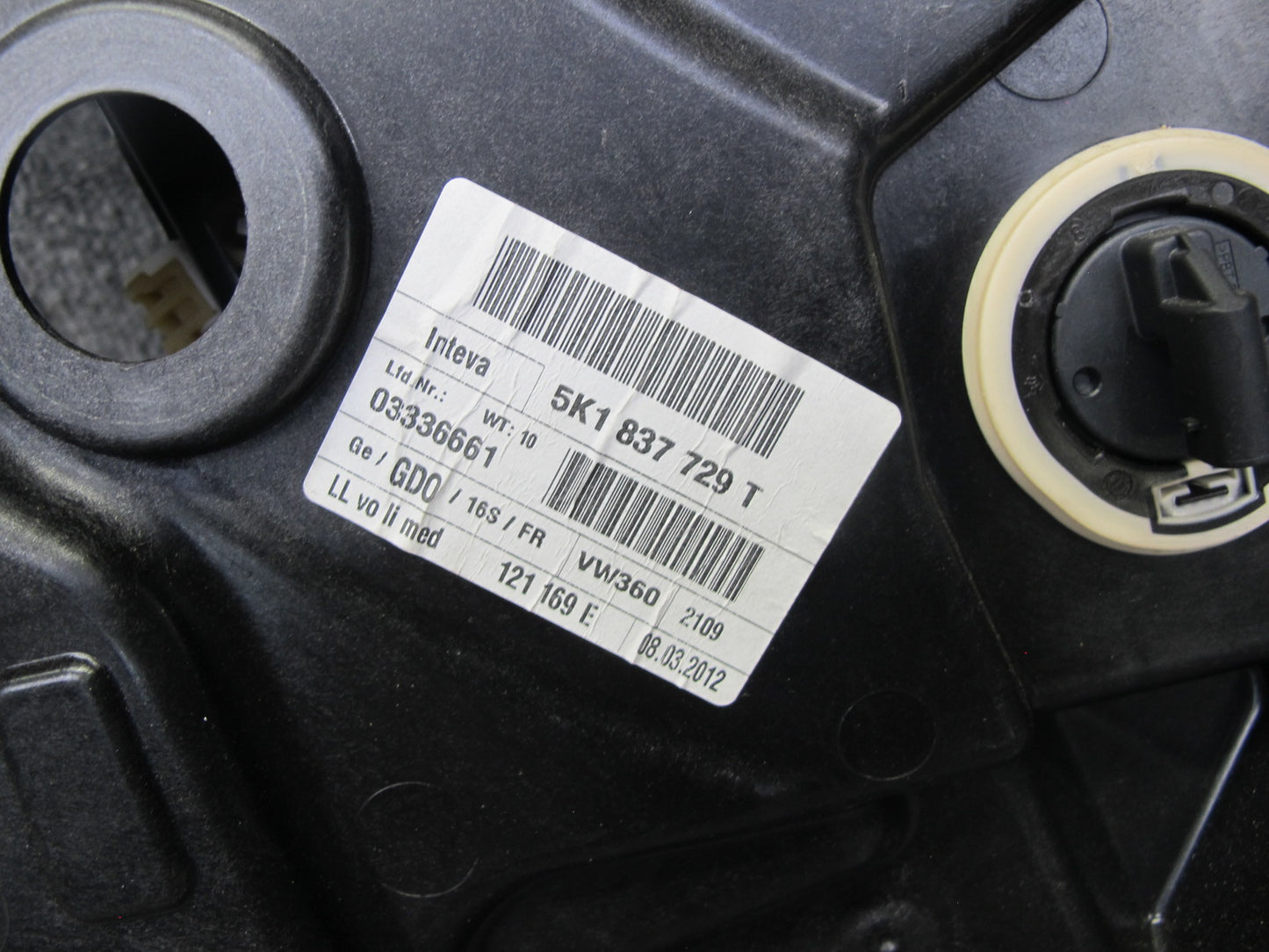 10-13 VW Golf MK6 2-DR Front Left Driver Door Window Regulator w Motor OEM
