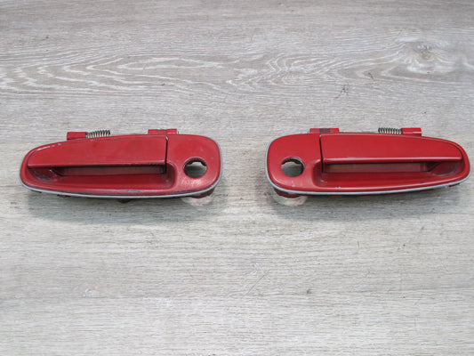 91-95 Toyota SW21L MR2 Set of 2 Left & Right Door Exterior Handle RED OEM