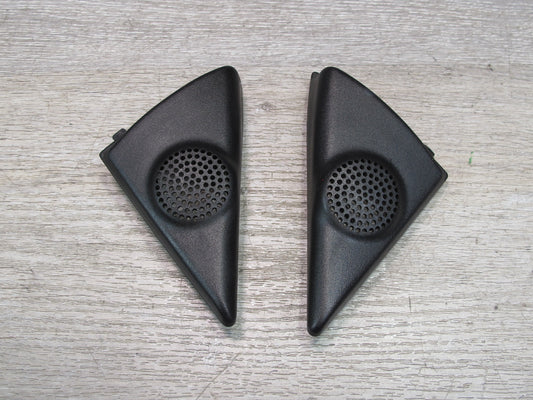 91-92 Toyota SW21L MR2 Set of 2 Left & Right Door Tweeter Trim Cover Black OEM