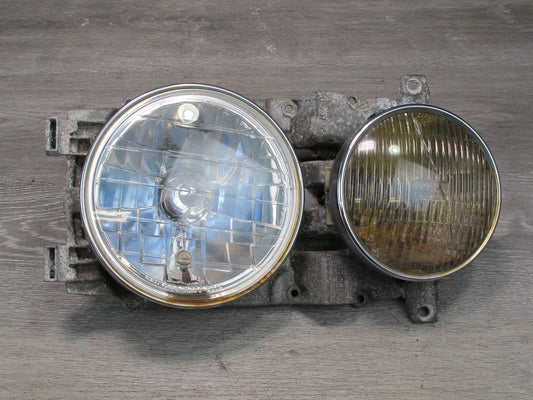 79-85 Mercedes W123 Front Right Halogen Headlight Lamp w Yellow Fog Light OEM