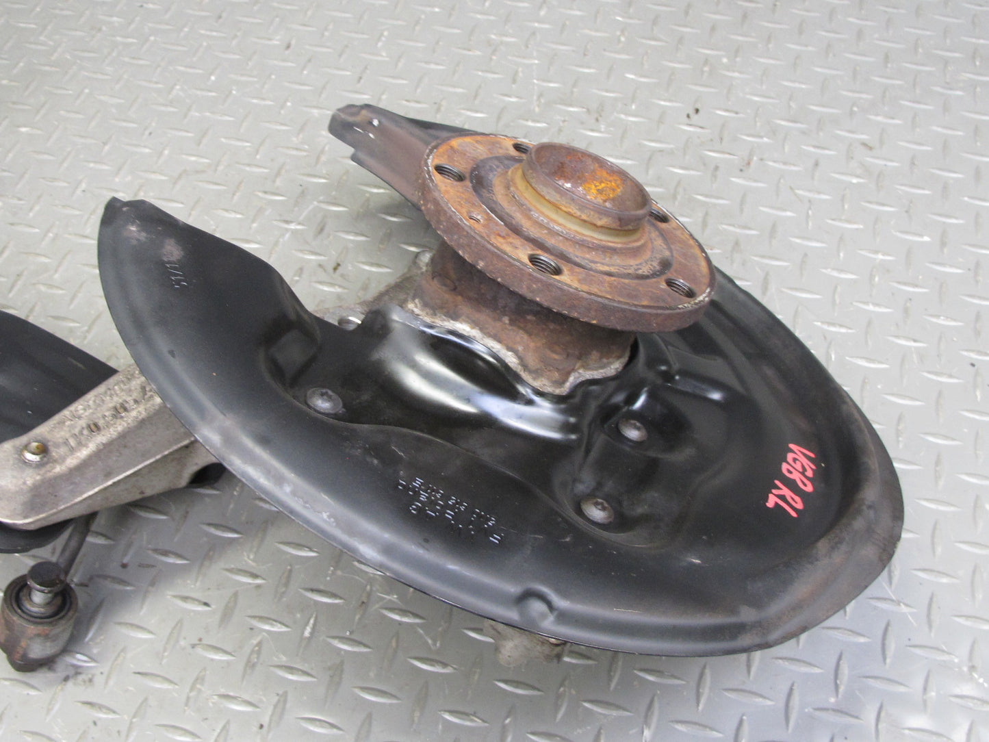 12-13 VW Golf R MK6 AWD Rear Left Spindle Knuckle Wheel Hub w Trailing Arm OEM