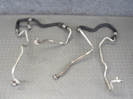 2010-2011 BMW E72 X6 Hybrid N63 Engine Oil Cooler Hose Pipe Line Set of 2