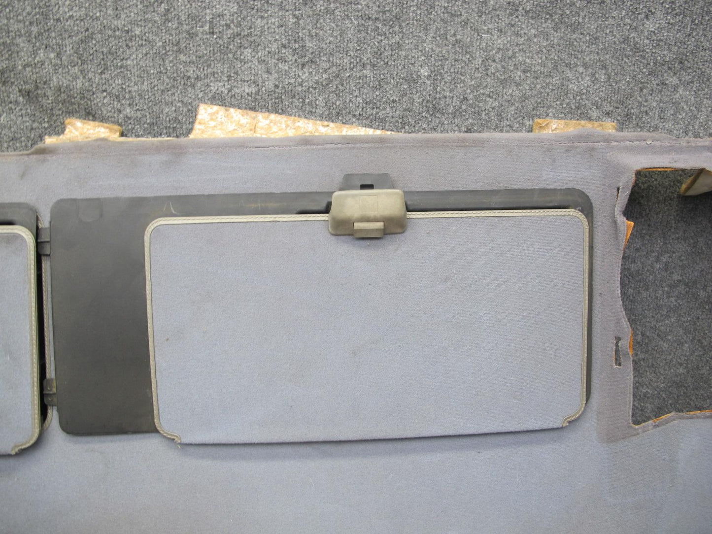 86-91 Mercedes W126 Rear Parcel Shelf Compartment Storage Panel w Brake Light