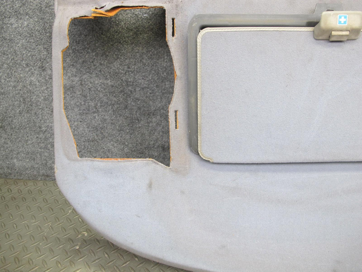 86-91 Mercedes W126 Rear Parcel Shelf Compartment Storage Panel w Brake Light