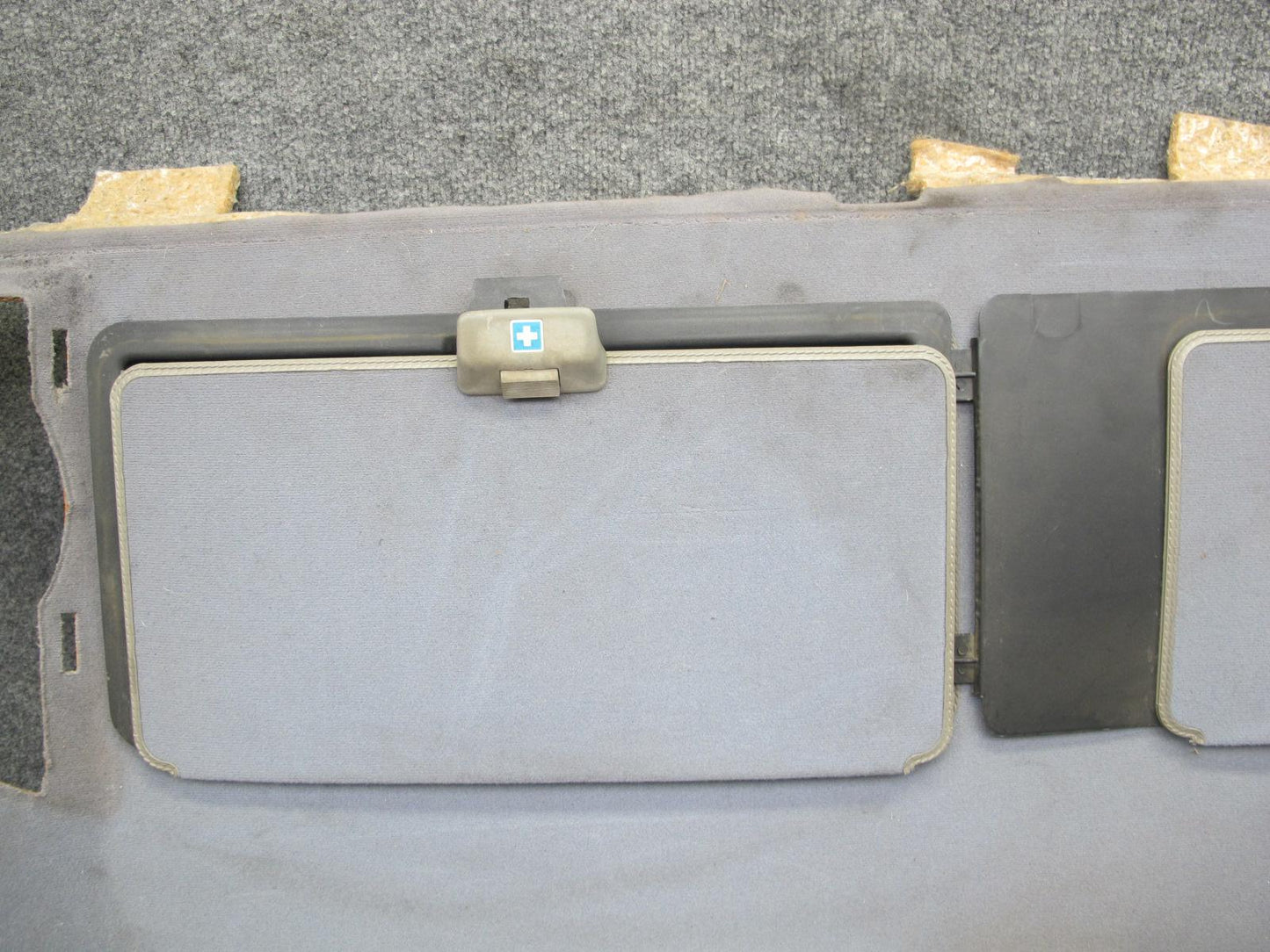 86-91 Mercedes W126 Rear Parcel Shelf Compartment Storage Panel w Brake Light