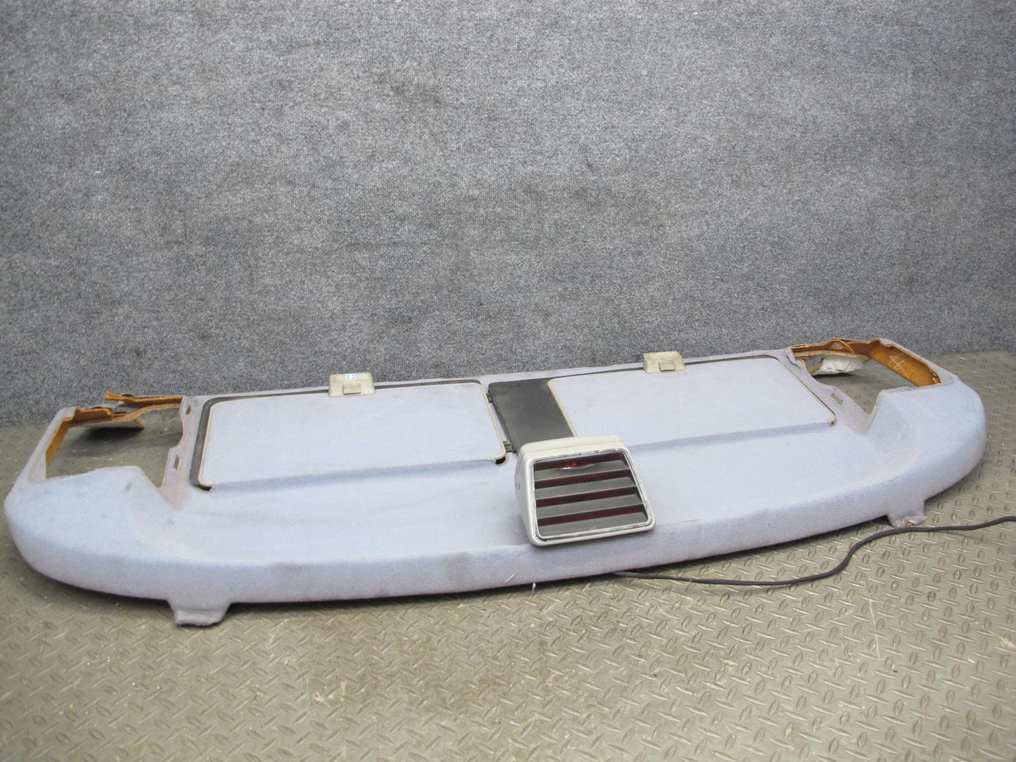 86-91 Mercedes W126 Rear Parcel Shelf Compartment Storage Panel w Brake Light