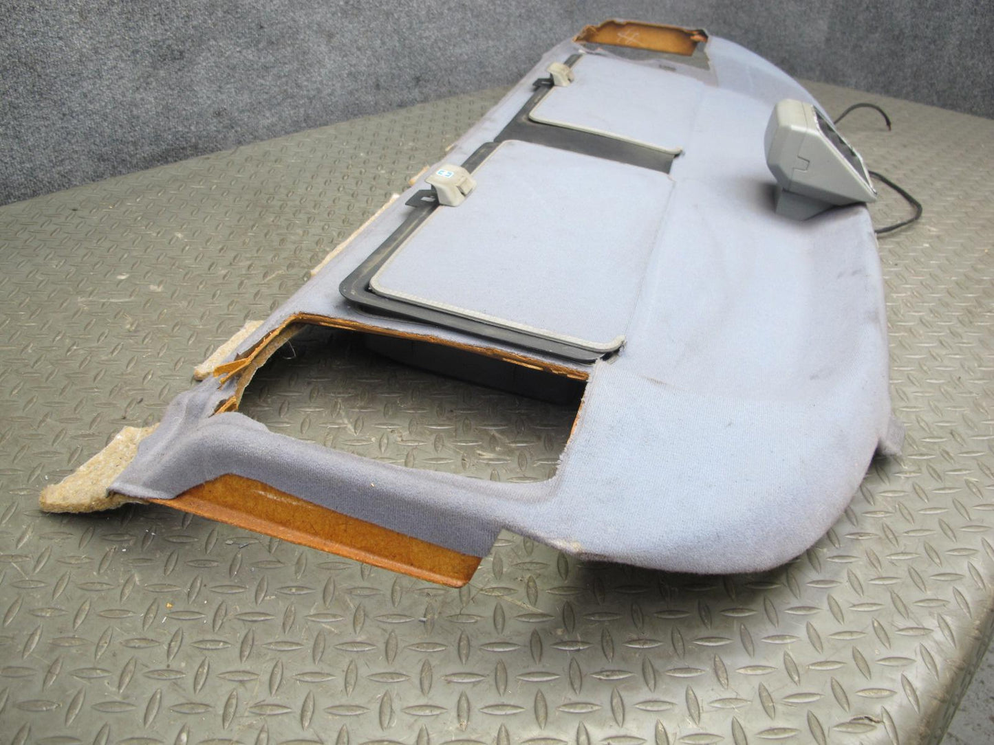 86-91 Mercedes W126 Rear Parcel Shelf Compartment Storage Panel w Brake Light