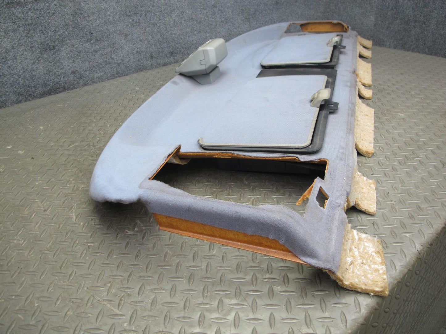 86-91 Mercedes W126 Rear Parcel Shelf Compartment Storage Panel w Brake Light