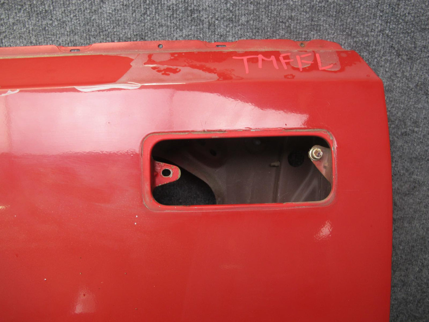 85-89 Toyota MR2 AW15 Left Driver Door Shell Panel Cover RED OEM