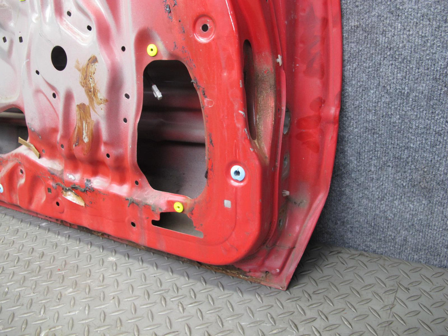 85-89 Toyota MR2 AW15 Left Driver Door Shell Panel Cover RED OEM
