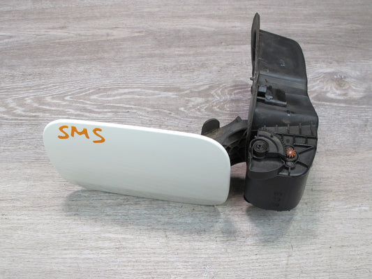 07-13 Mercedes W221 S-class Fuel Tank Filler Door Lid Arctic White w Housing OEM