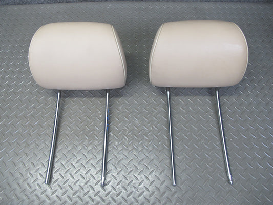 94-99 Mercedes W140 Set of 2 Front Left & Right Seat Leather Headrest OEM