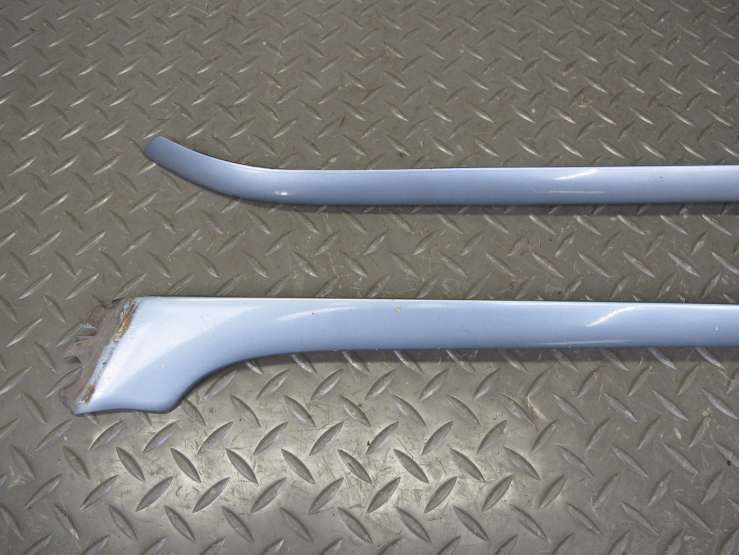 86-91 Mercedes W126 Sedan Front Windshield A Pillar Chrome Trim Molding Set OEM