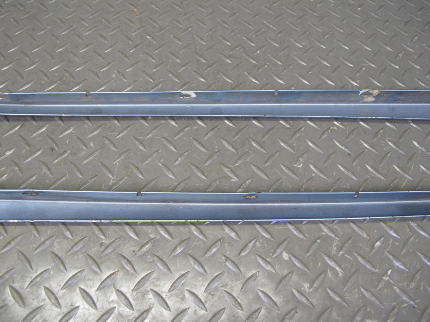 86-91 Mercedes W126 Sedan Front Windshield A Pillar Chrome Trim Molding Set OEM