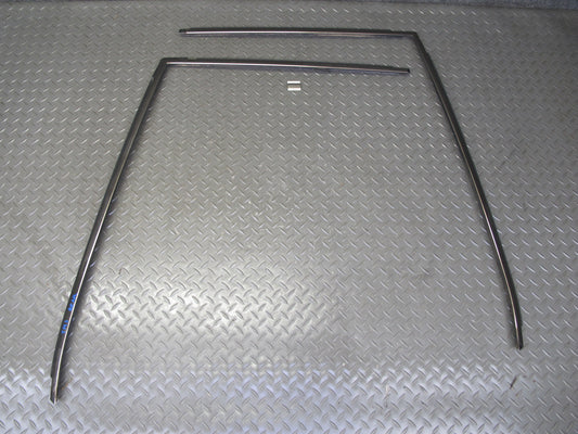 94-99 Mercedes W140 Set of 2 Rear Windshield Window Trim Molding Smoke Silver