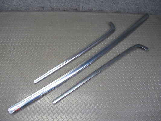 94-99 Mercedes W140 Rear Bumper Left Center Right Chrome Trim Molding Set OEM