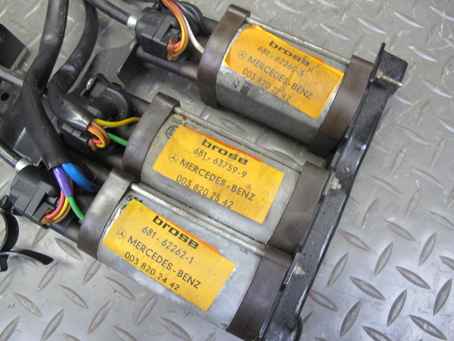 86-91 Mercedes W126 Set of 3 Front Left Seat Adjust Motor OEM