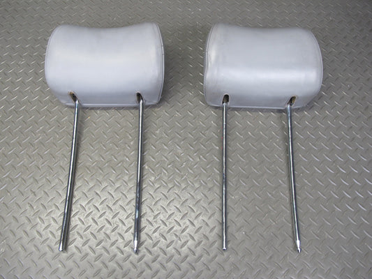 86-91 Mercedes W126 Set of 2 Front Left & Right Leather Headrest Gray OEM