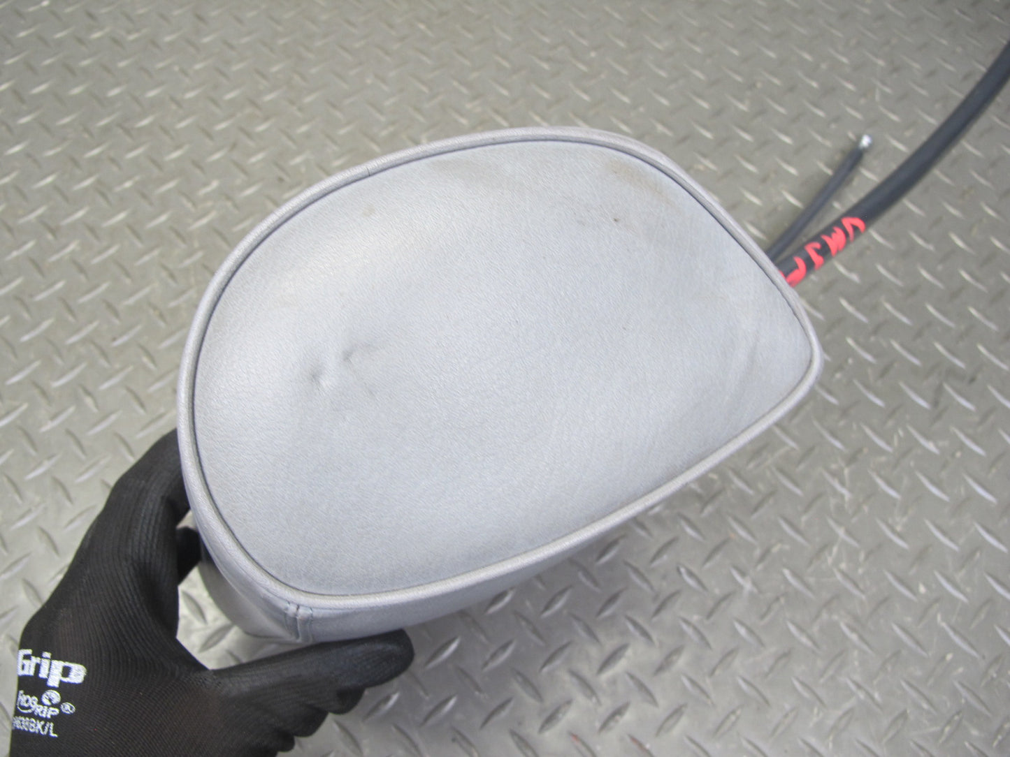 86-91 Mercedes W126 Set of 2 Front Left & Right Leather Headrest Gray OEM