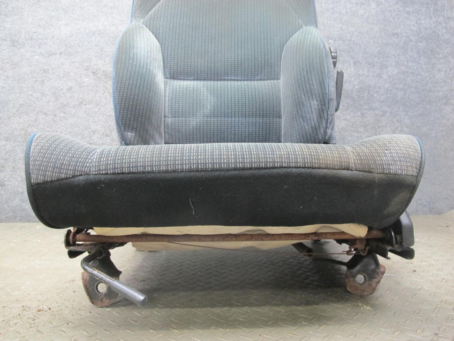 85-89 Toyota MR2 Set of 2 Front Left & Right Velour Seat Blue OEM
