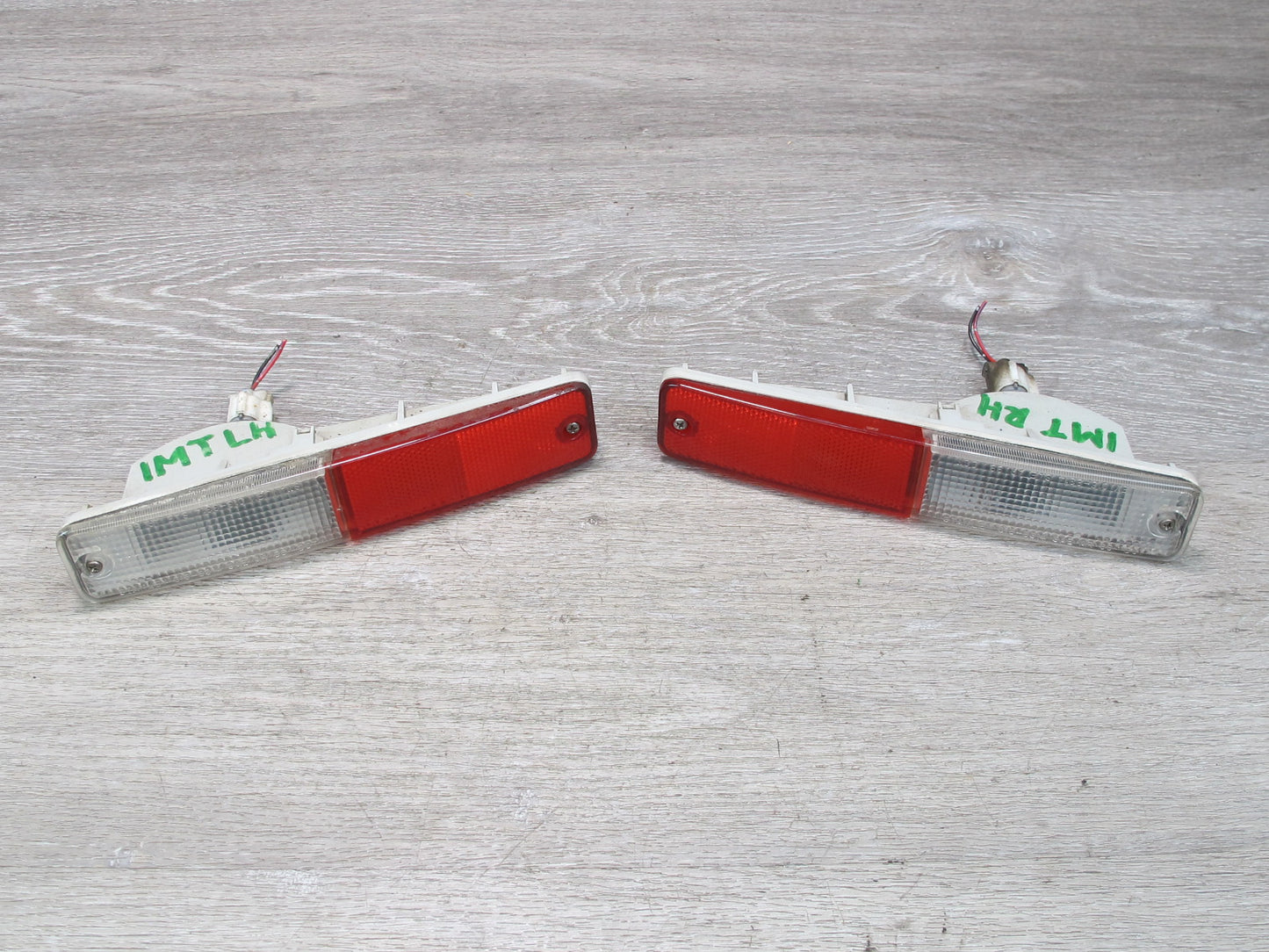 91-96 Dodge Stealth Rear Bumper Left & Right Back UP Reverse Light Lamp Set OEM