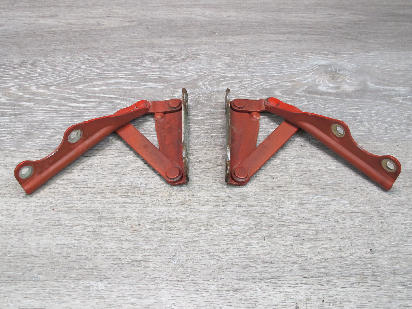 91-99 Dodge Stealth 3000GT Set of 2 Front Left & Right Side Hood Hinge RED OEM