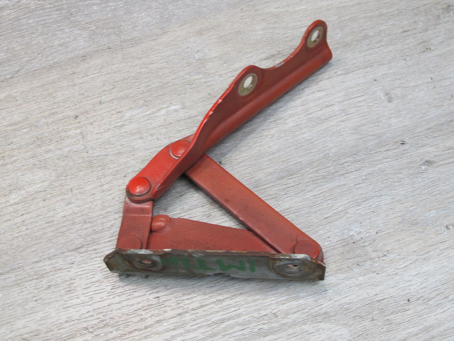 91-99 Dodge Stealth 3000GT Set of 2 Front Left & Right Side Hood Hinge RED OEM