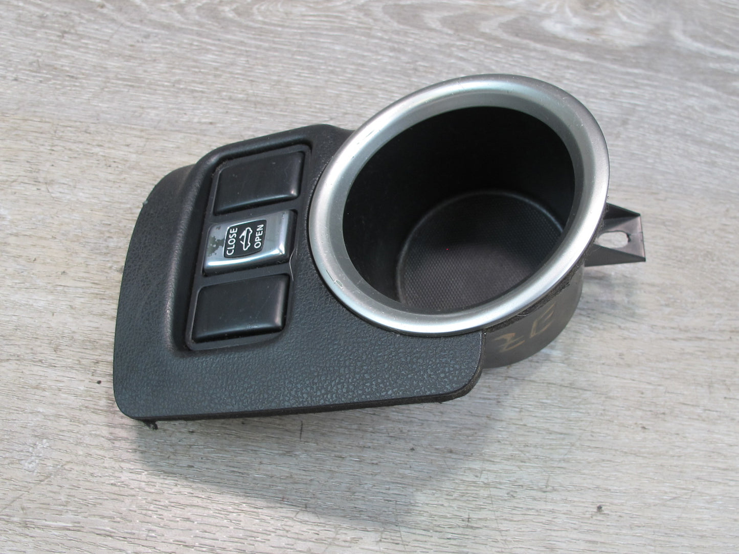 10-19 Nissan 370Z Z34 Convertible Center Console Cupholder w Roof Switch OEM