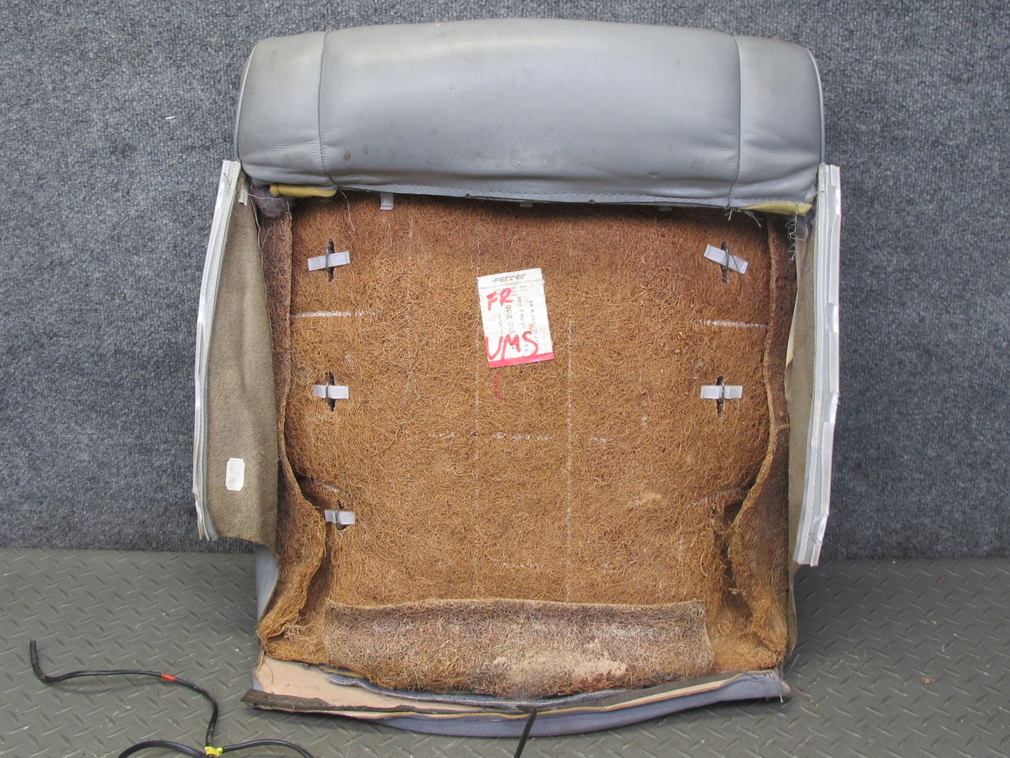 86-88 Mercedes W126 Sedan Front Right Seat Upper Leather Backrest Cushion OEM