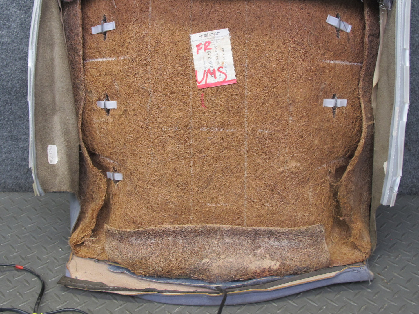 86-88 Mercedes W126 Sedan Front Right Seat Upper Leather Backrest Cushion OEM