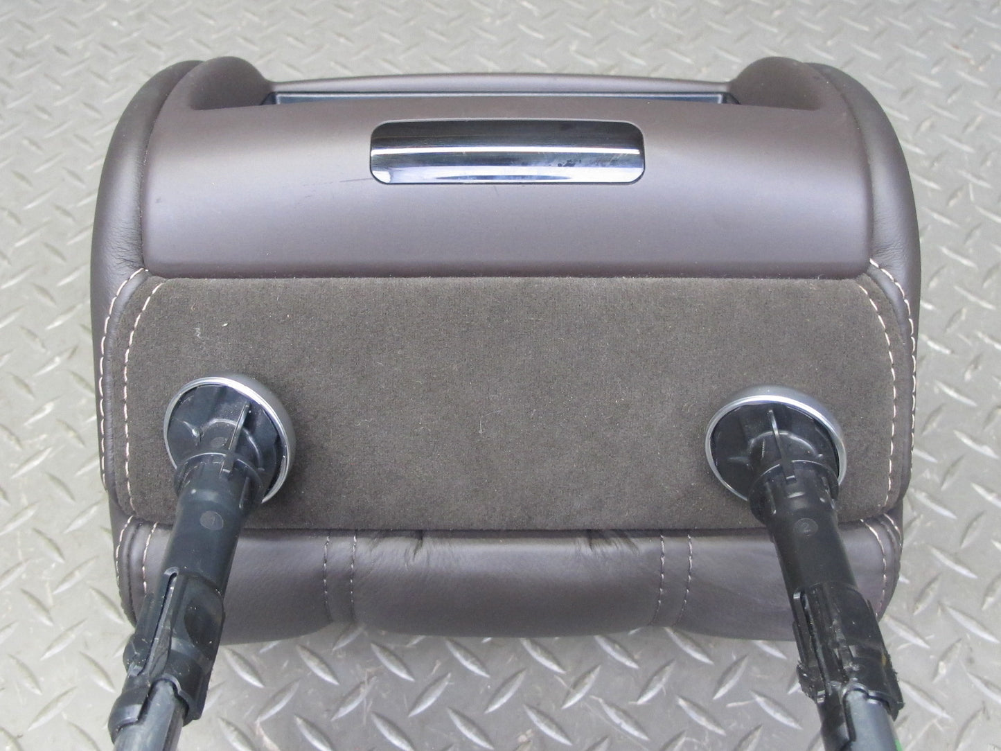 2013-2017 Land Range Rover L405 Front Right Leather Headrest w Screen Espresso
