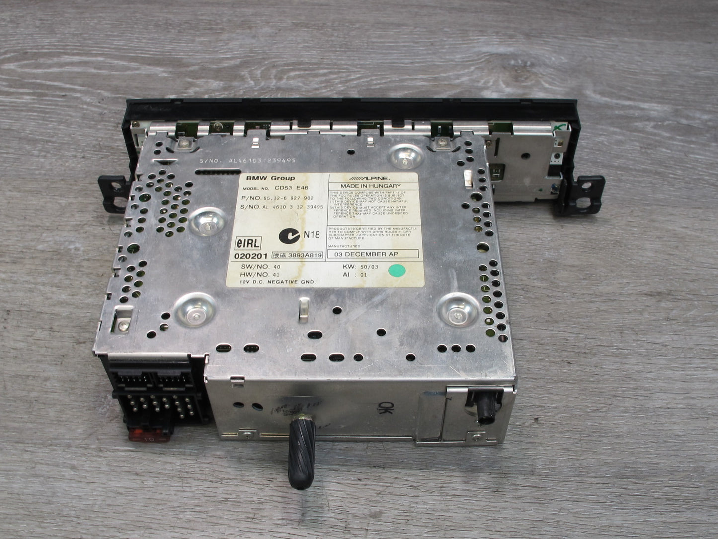 2001-2004 BMW E46 Radio Business CD Player Receiver 6927902