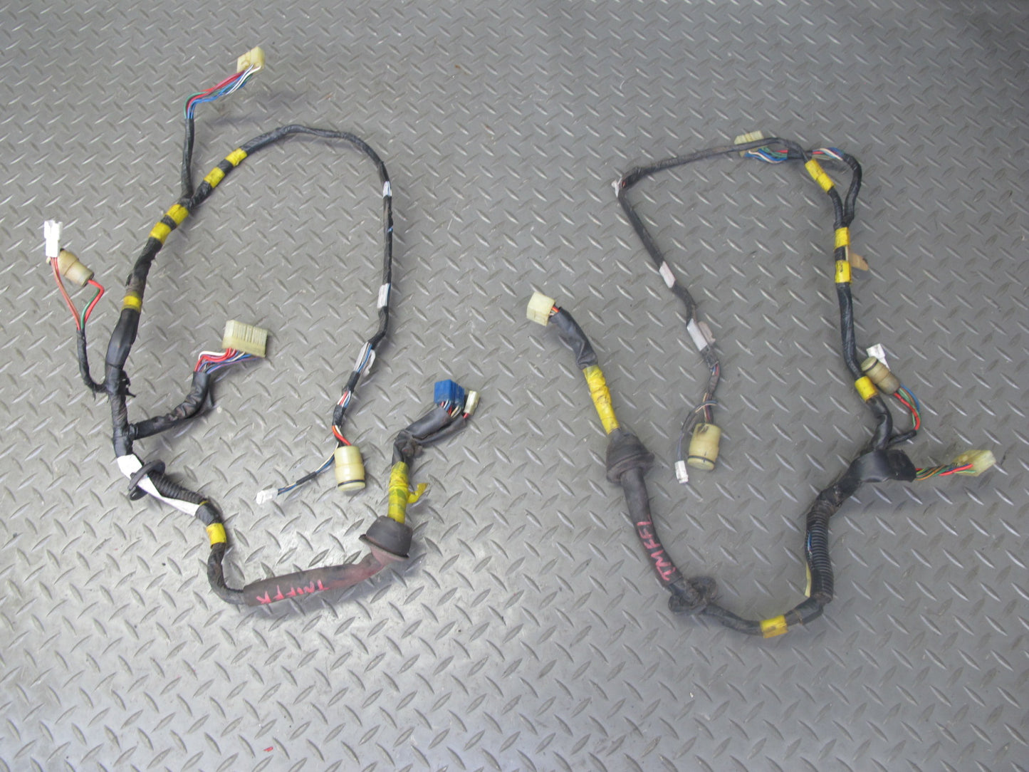 87-89 Toyota MR2 AW15 Front Left & Right Side Door Wire Wiring Harness Set OEM