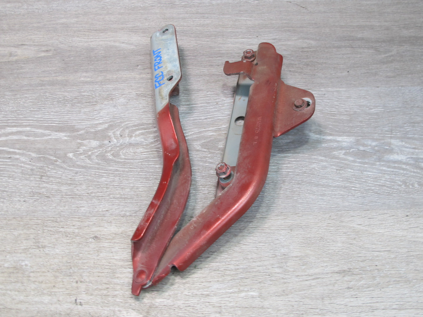 98-02 Chevrolet Camaro Set of 2 Front Left & Right Hood Bonnet Hinge RED OEM