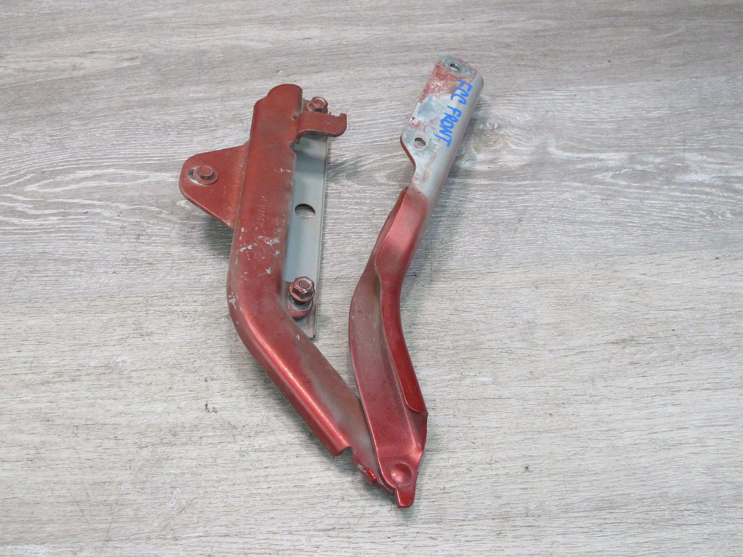 98-02 Chevrolet Camaro Set of 2 Front Left & Right Hood Bonnet Hinge RED OEM