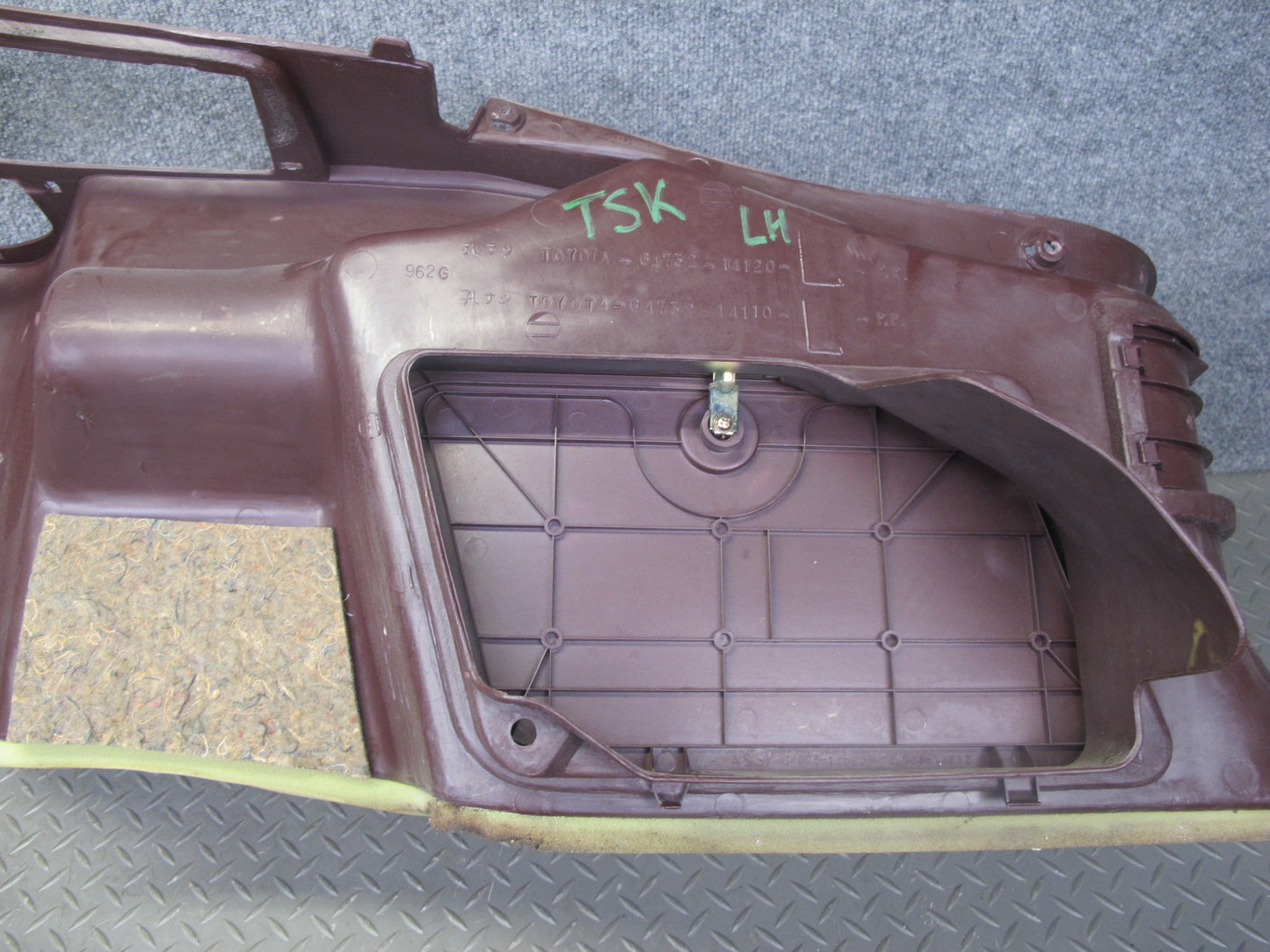 86-92 Toyota Supra MK3 NA Rear Left Quarter Trunk Trim Cover Panel Maroon OEM