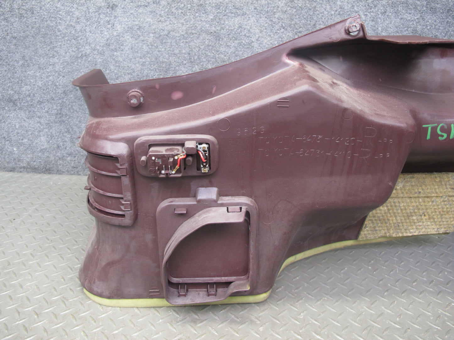 86-92 Toyota Supra MK3 NA Rear Right Quarter Trunk Trim Cover Panel Maroon OEM