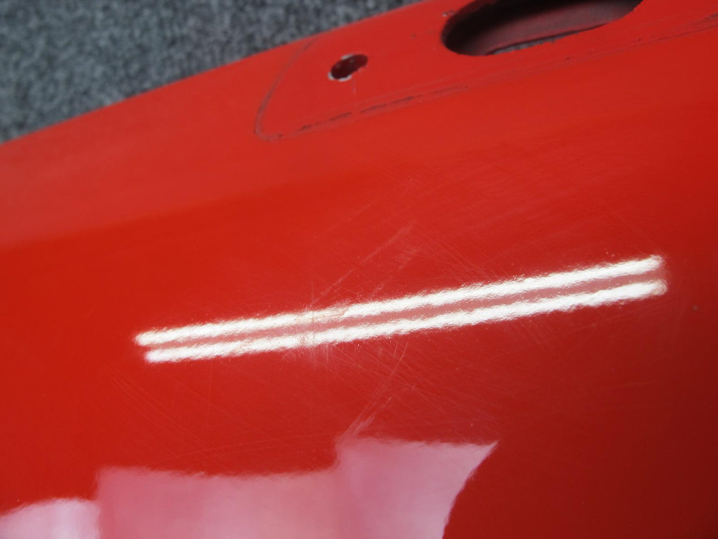 84-94 Chevrolet Corvette C4 Right Passenger Door Shell Panel RED w Molding OEM