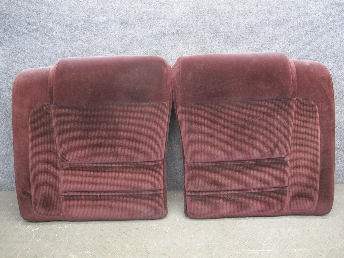 86-88 Toyota Supra MK3 Rear Left & Right Cloth Seat Upper Cushion Set Maroon OEM