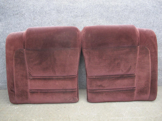 86-88 Toyota Supra MK3 Rear Left & Right Cloth Seat Upper Cushion Set Maroon OEM