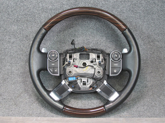 2013-2022 Land Range Rover L405 Leather Wood Steering w Controls & Paddles