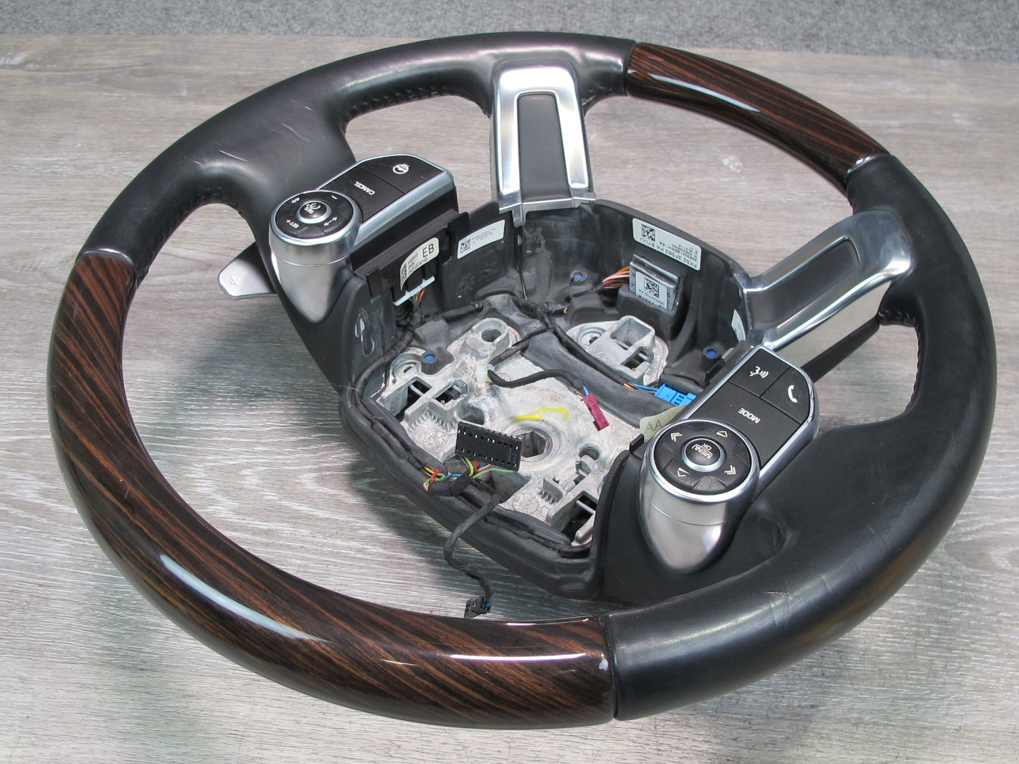 2013-2022 Land Range Rover L405 Leather Wood Steering w Controls & Paddles