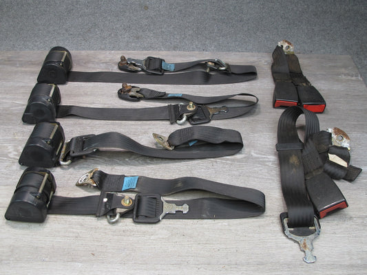 1982 MERCEDES W123 300D FRONT & REAR SEATBELT RETRACTOR W/ BUCKLE SET OEM