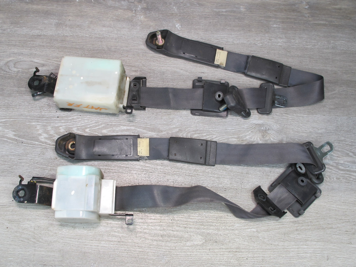 91-99 MITSUBISHI 3000GT FRONT RIGHT & LEFT SIDE SEATBELT RETRACTOR SET OEM