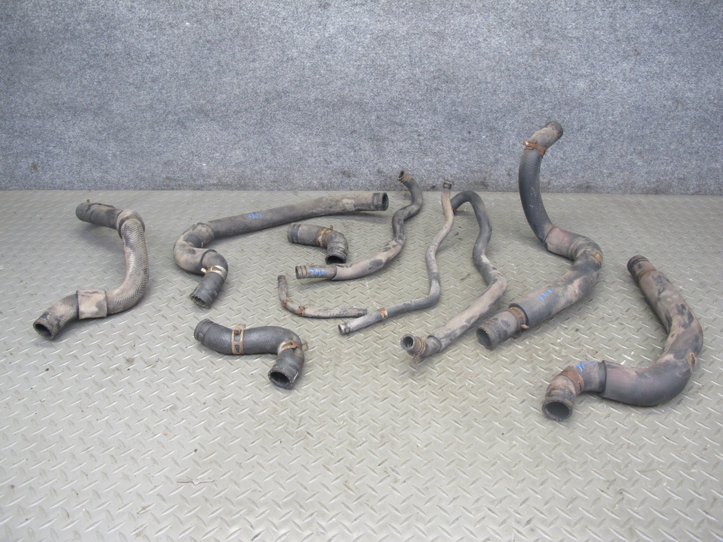 87-89 Toyota MR2 AW15 4AGELC Set of 9 Radiator Cooling System Hose Pipe Line OEM
